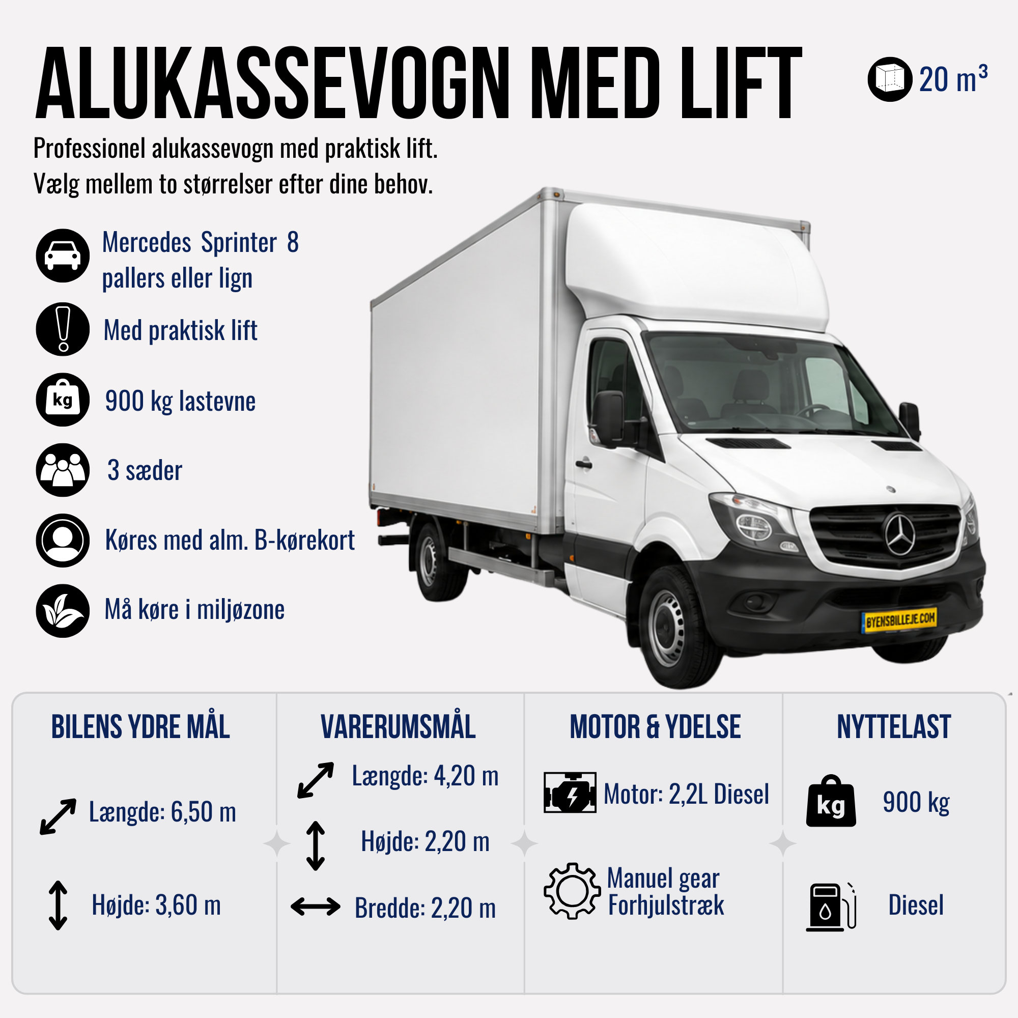 Alukassevogn m. lift 20m3 – billede 2