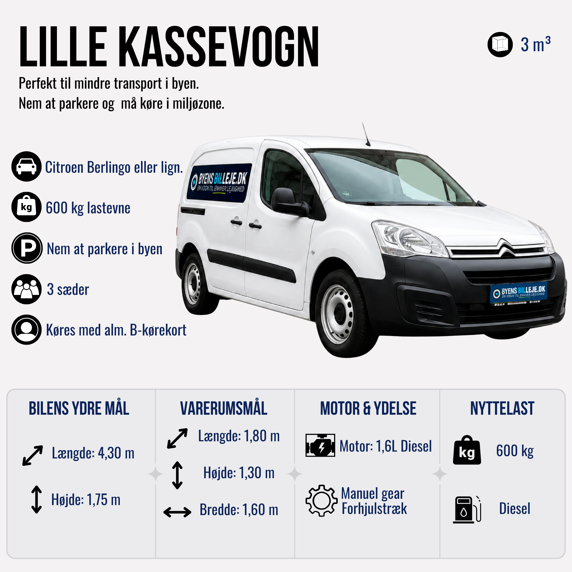 Lille kassevogn til leje – billede 2