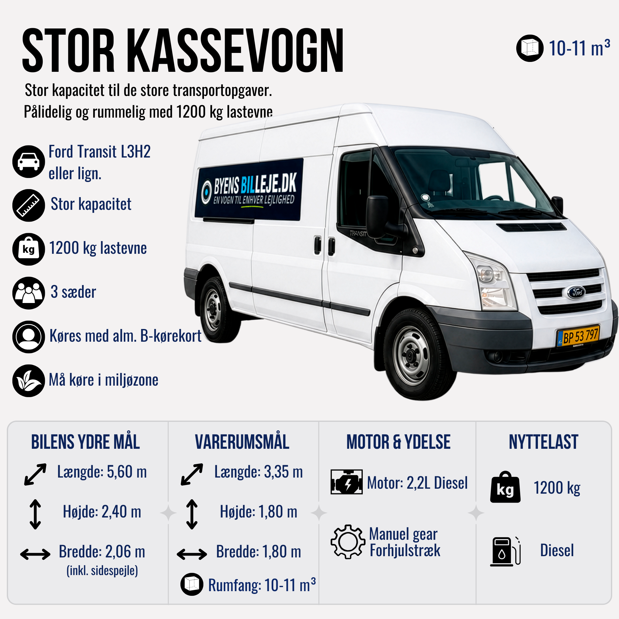 Stor kassevogn til leje – billede 2