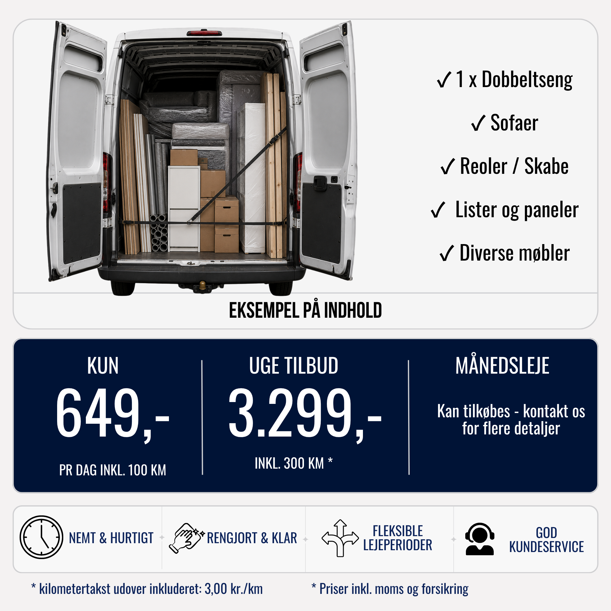 XL kassevogn til leje – billede 4