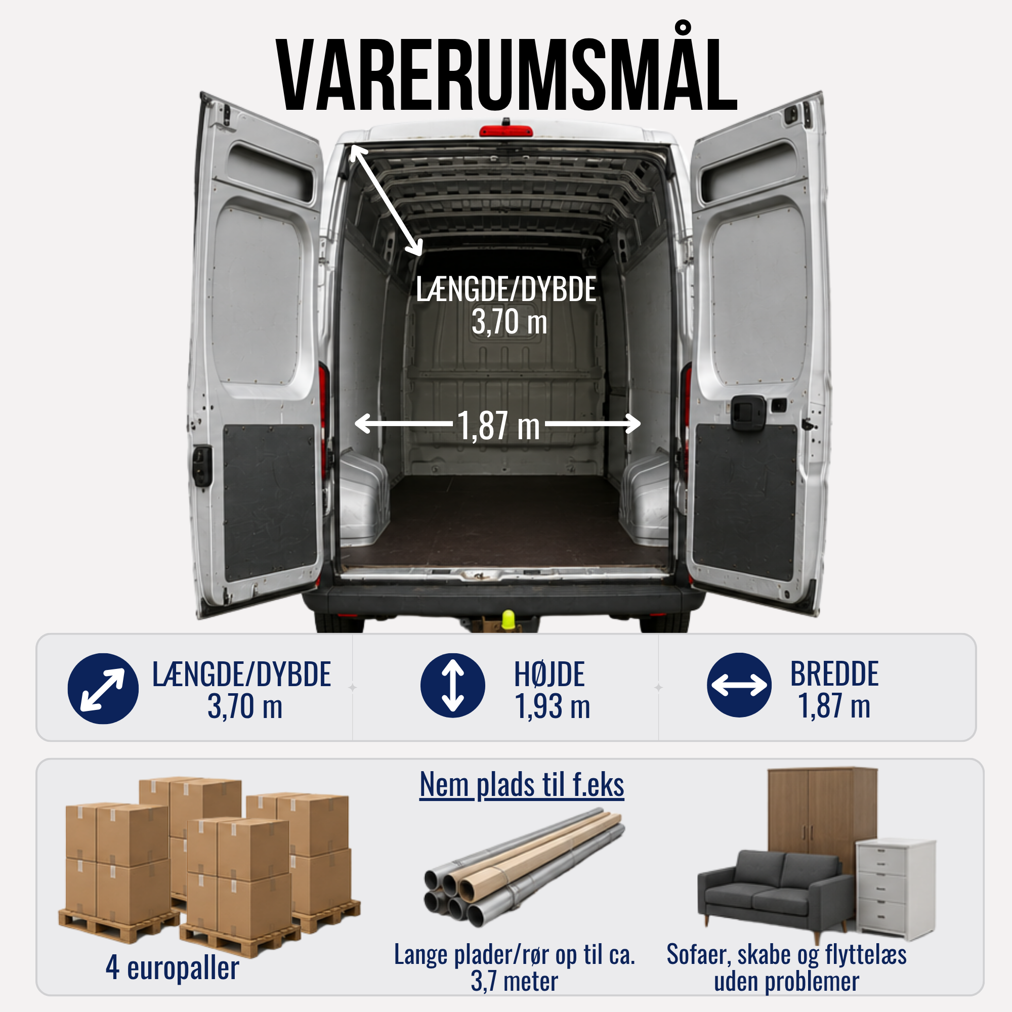 XL kassevogn til leje – billede 3
